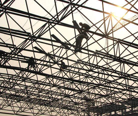 仪征厂房网架安装